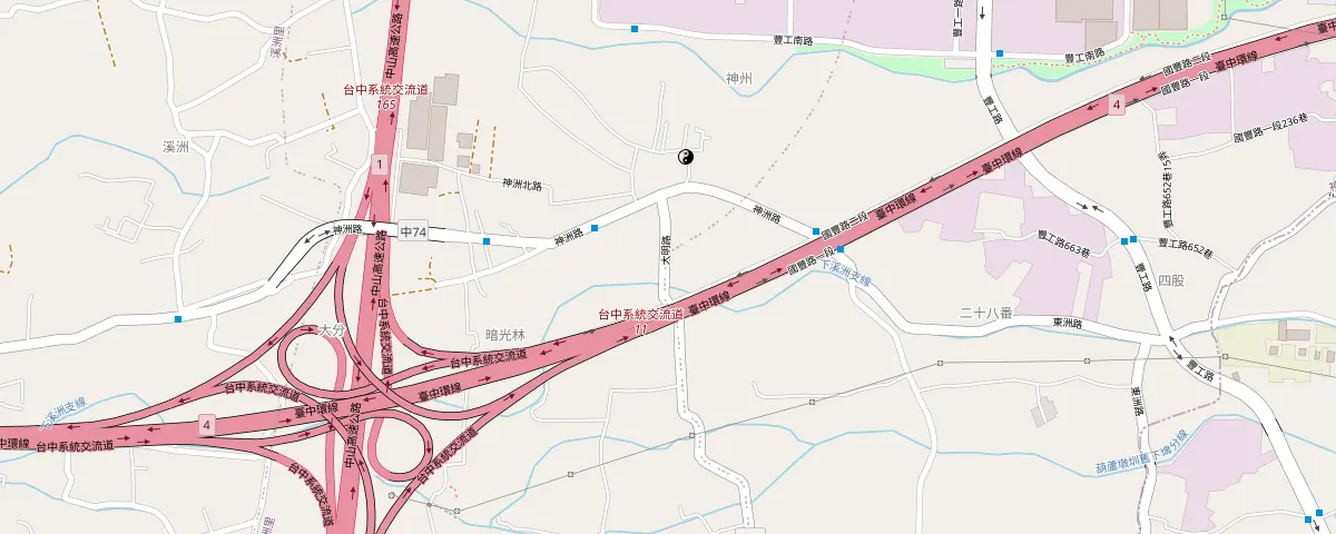 晟淵精密科技位置示意圖：台中市神岡區大明路 224-2 號